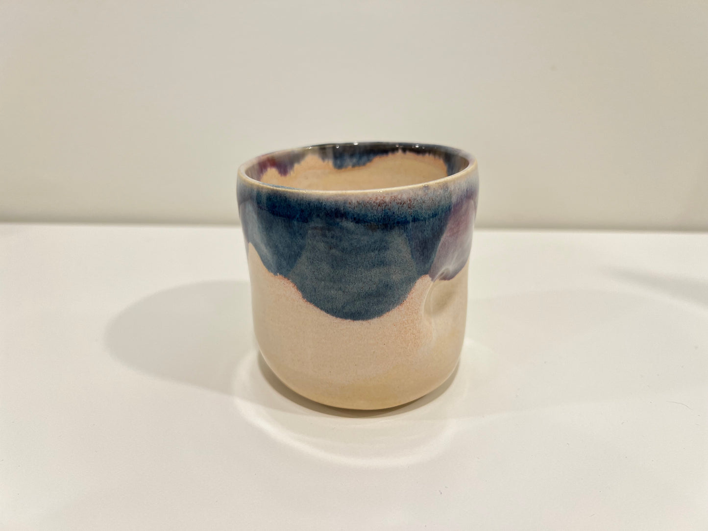 Thumbprint Tumbler - Blue and Cream #2