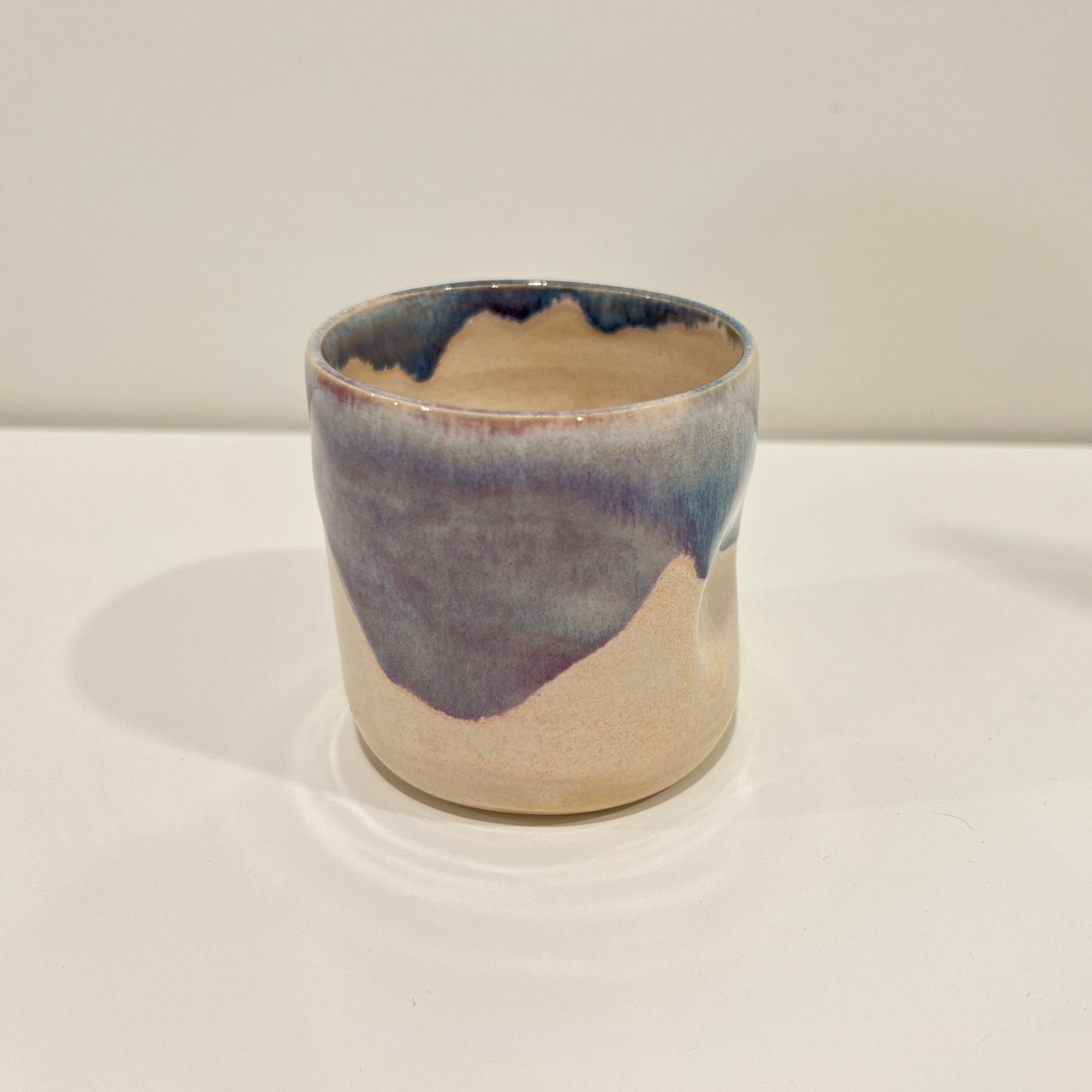 Thumbprint Tumbler - Blue and Cream #3