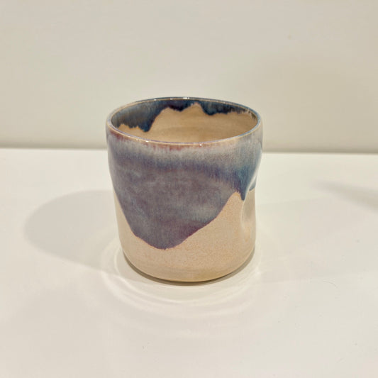 Thumbprint Tumbler - Blue and Cream #3