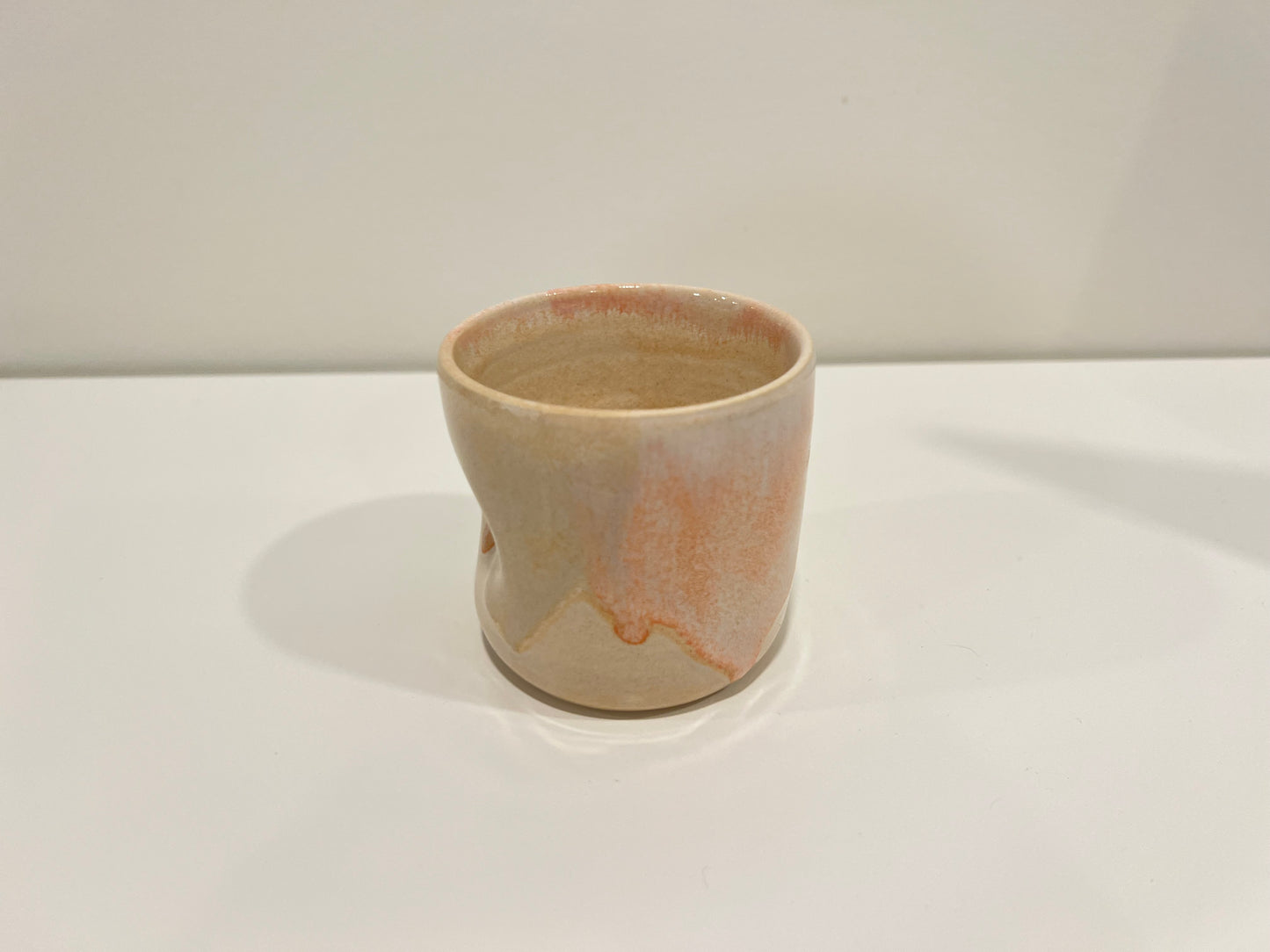 Thumbprint Tumbler - Peach and Cream #2
