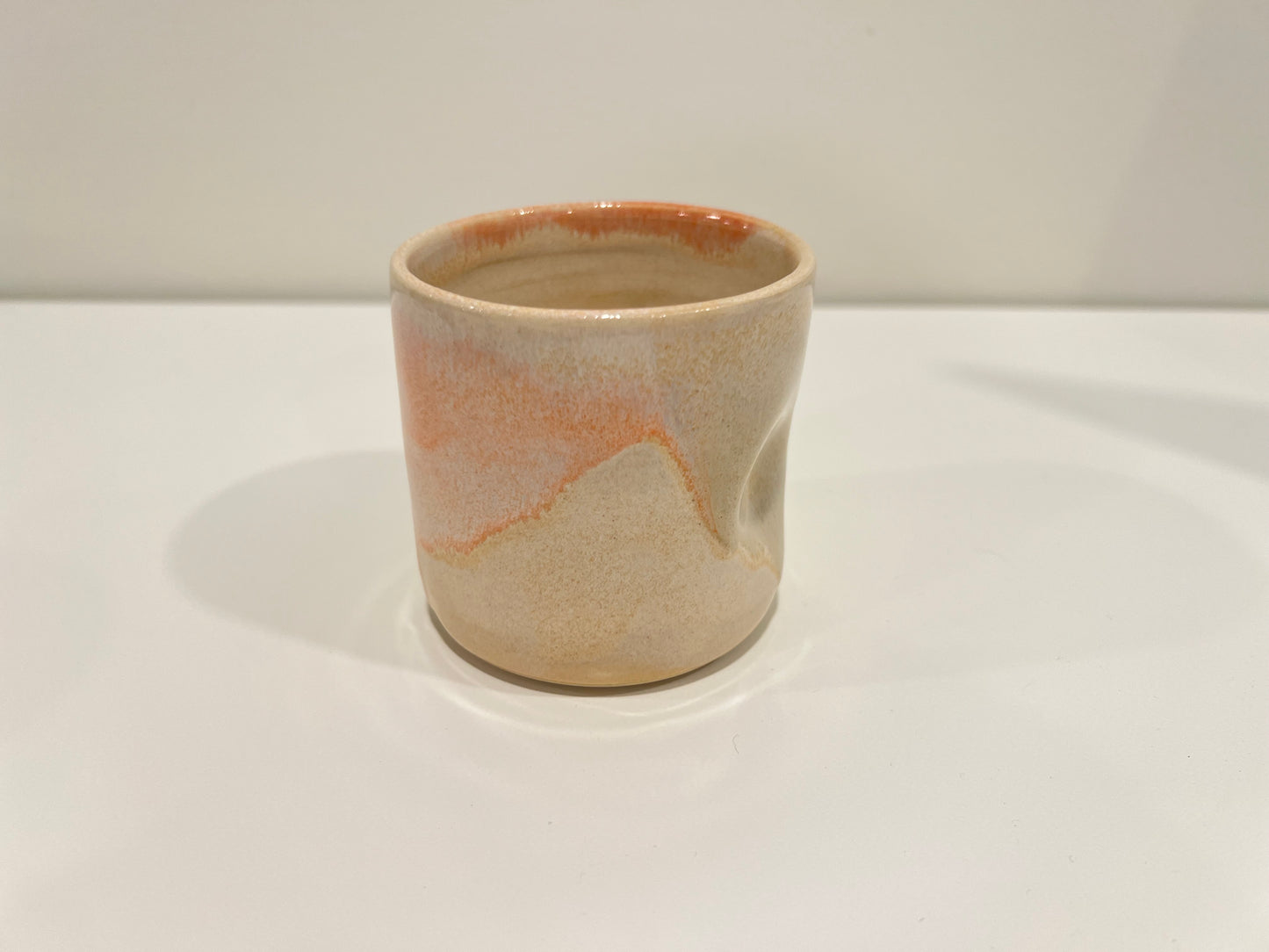 Thumbprint Tumbler - Peach and Cream #4