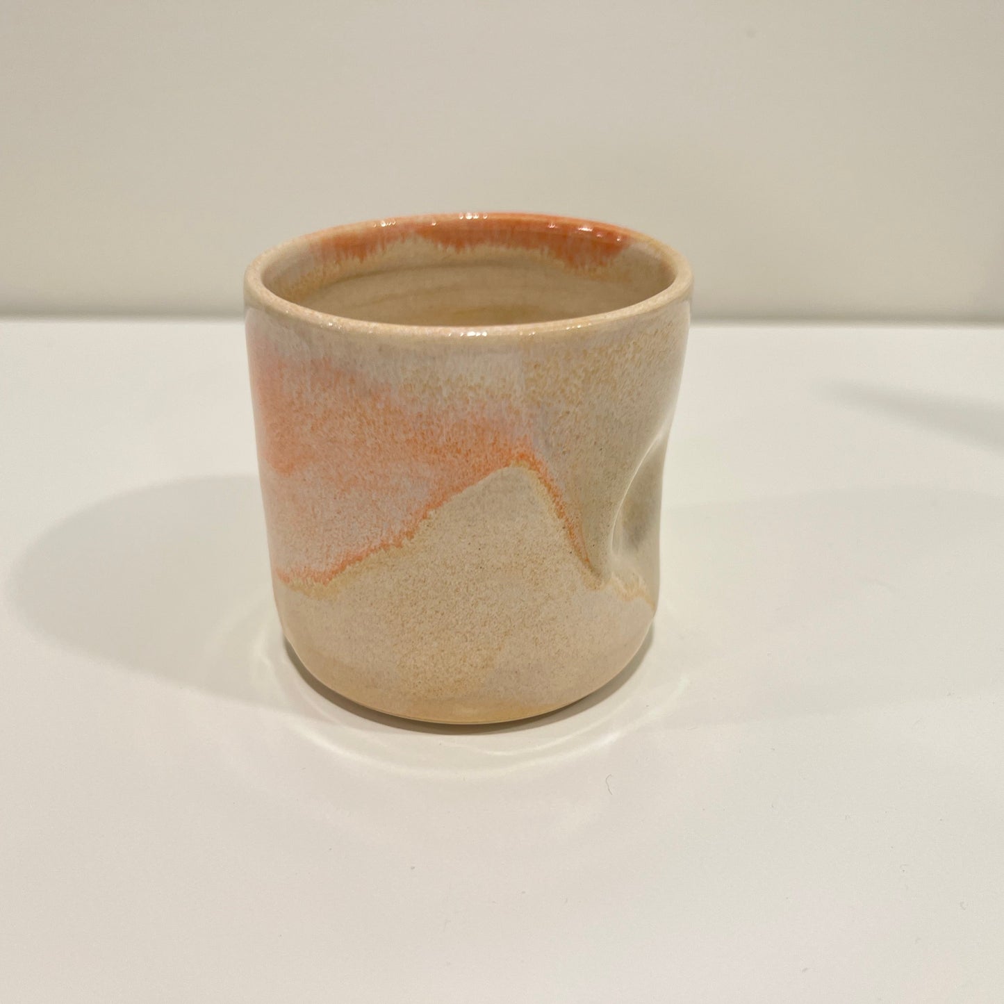 Thumbprint Tumbler - Peach and Cream #4