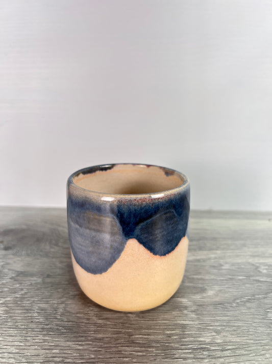 Thumbprint Tumbler - Blue and Cream #1