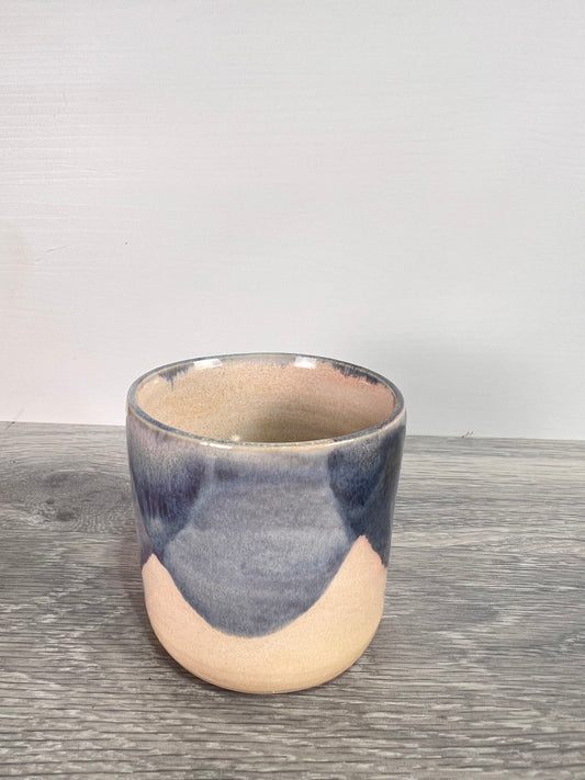 Thumbprint Tumbler - Blue and Cream #2