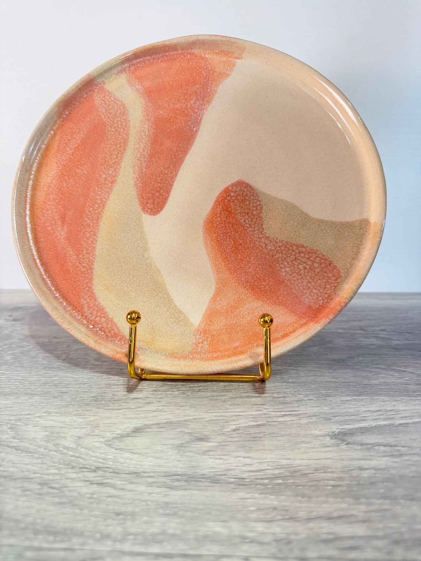 Serving Platter - Peach and Cream