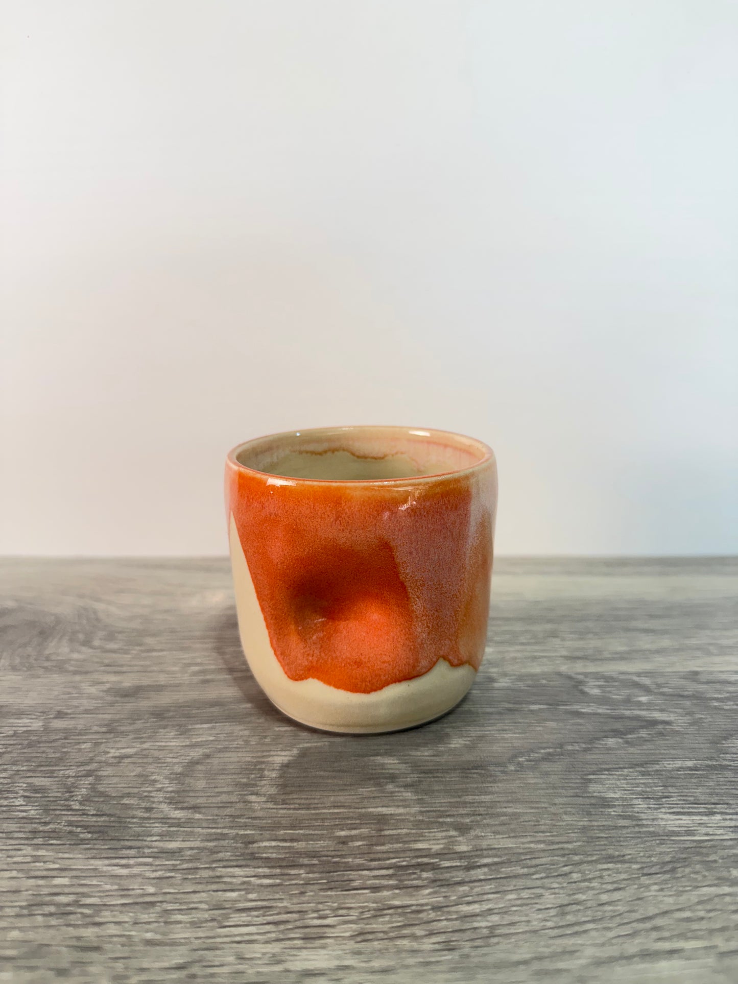 Thumbprint Tumbler - Peach and Cream