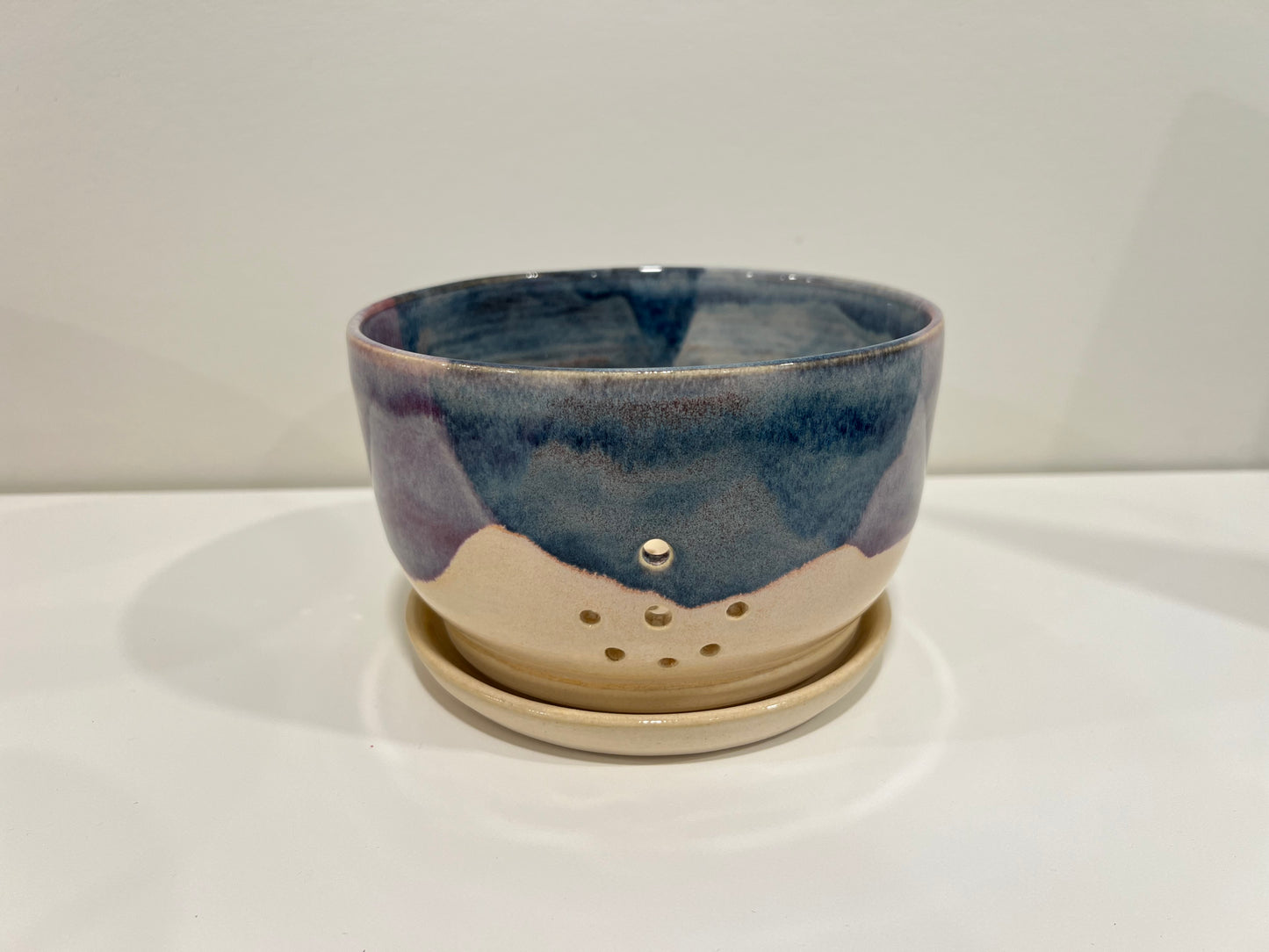 Berry Bowl - Blue and Cream #1