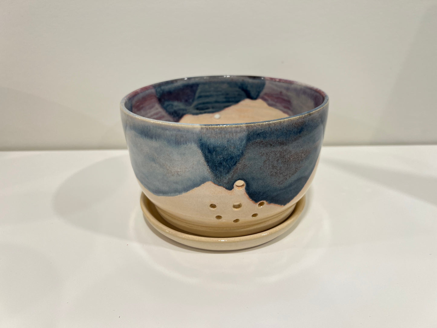 Berry Bowl - Blue and Cream #1