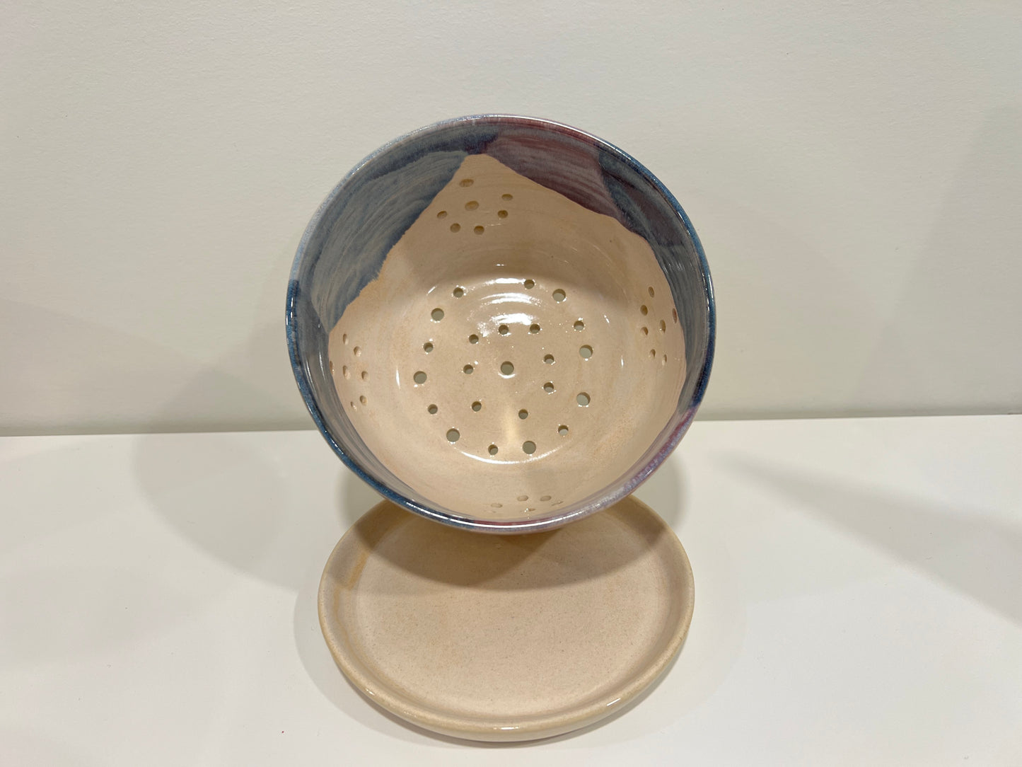 Berry Bowl - Blue and Cream #1