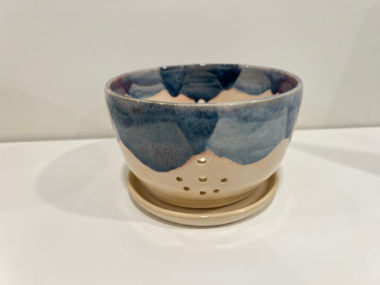 Berry Bowl - Blue and Cream #2