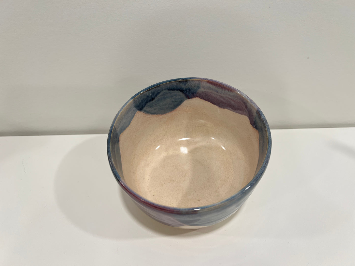 Medium Bowl - Blue and Cream