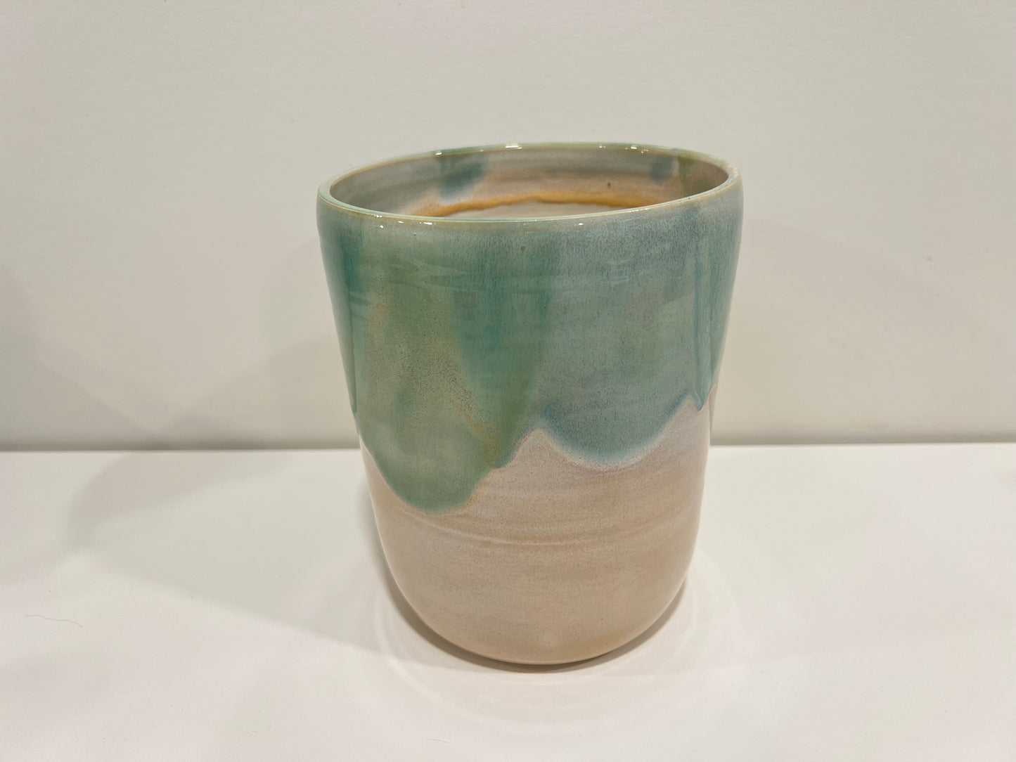 Utensil Holder - Green and Cream