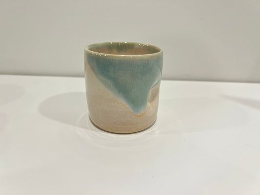 Thumbprint Tumbler - Green and Cream #2