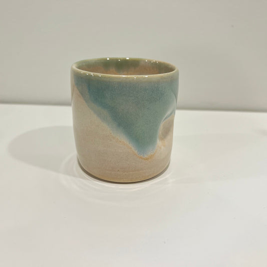 Thumbprint Tumbler - Green and Cream #2