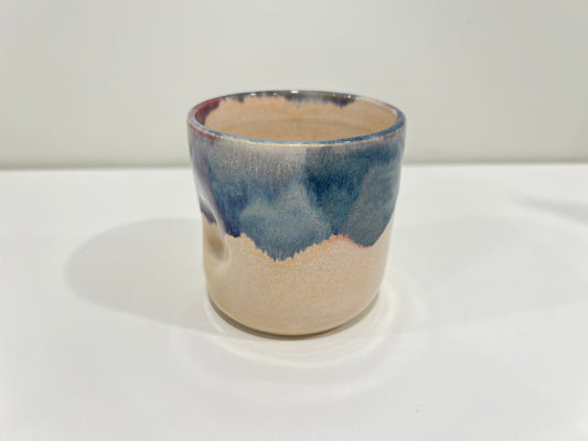 Thumbprint Tumbler - Blue and Cream #1