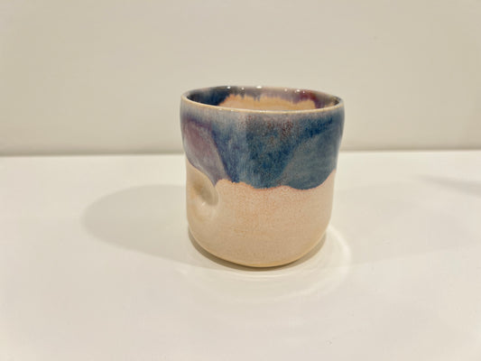 Thumbprint Tumbler - Blue and Cream #2