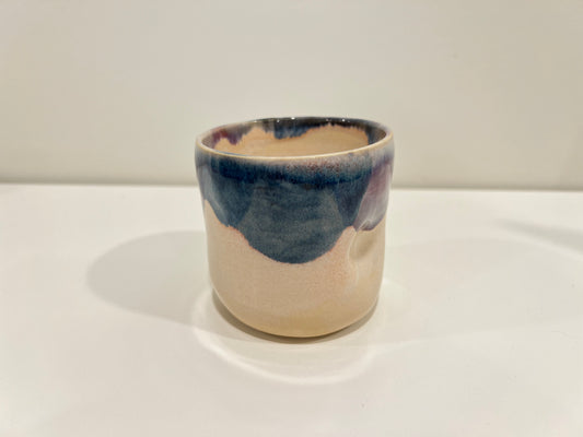 Thumbprint Tumbler - Blue and Cream #2