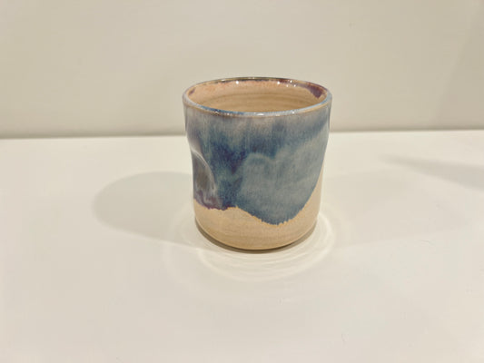 Thumbprint Tumbler - Blue and Cream #3
