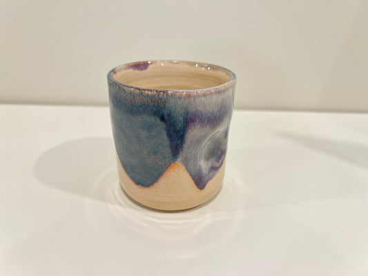 Thumbprint Tumbler - Blue and Cream #3