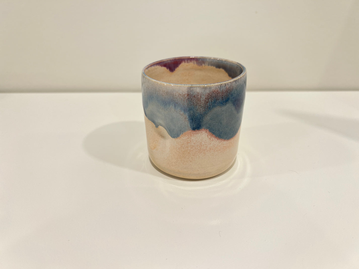 Thumbprint Tumbler - Blue and Cream #4