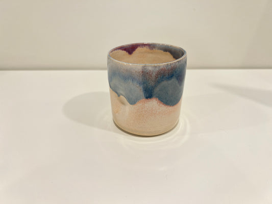 Thumbprint Tumbler - Blue and Cream #4
