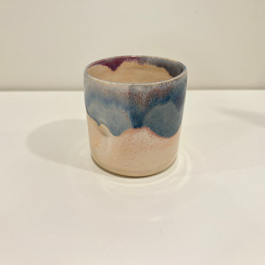 Thumbprint Tumbler - Blue and Cream #3