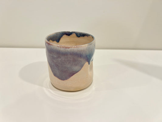 Thumbprint Tumbler - Blue and Cream #4