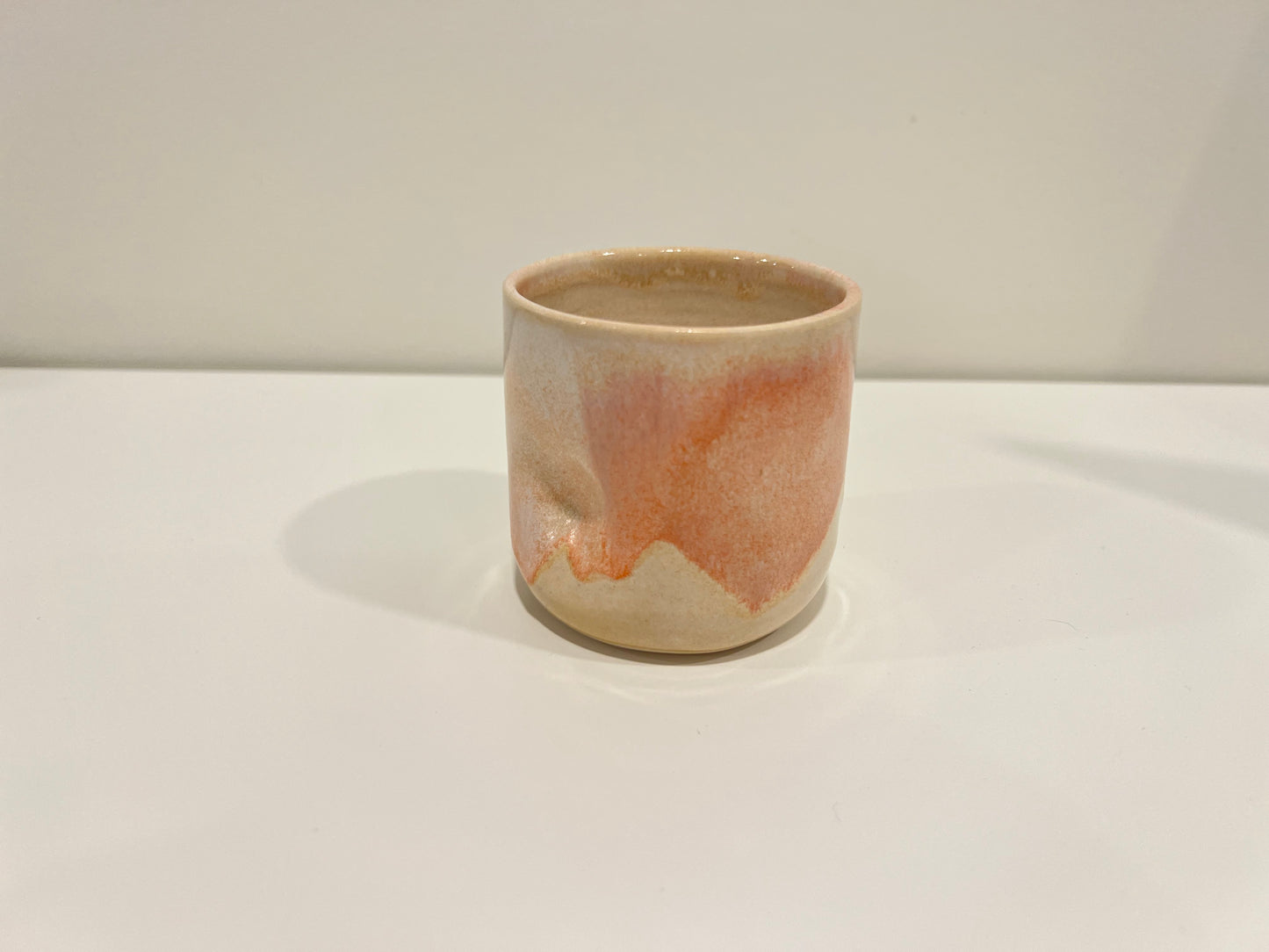 Thumbprint Tumbler - Peach and Cream #1