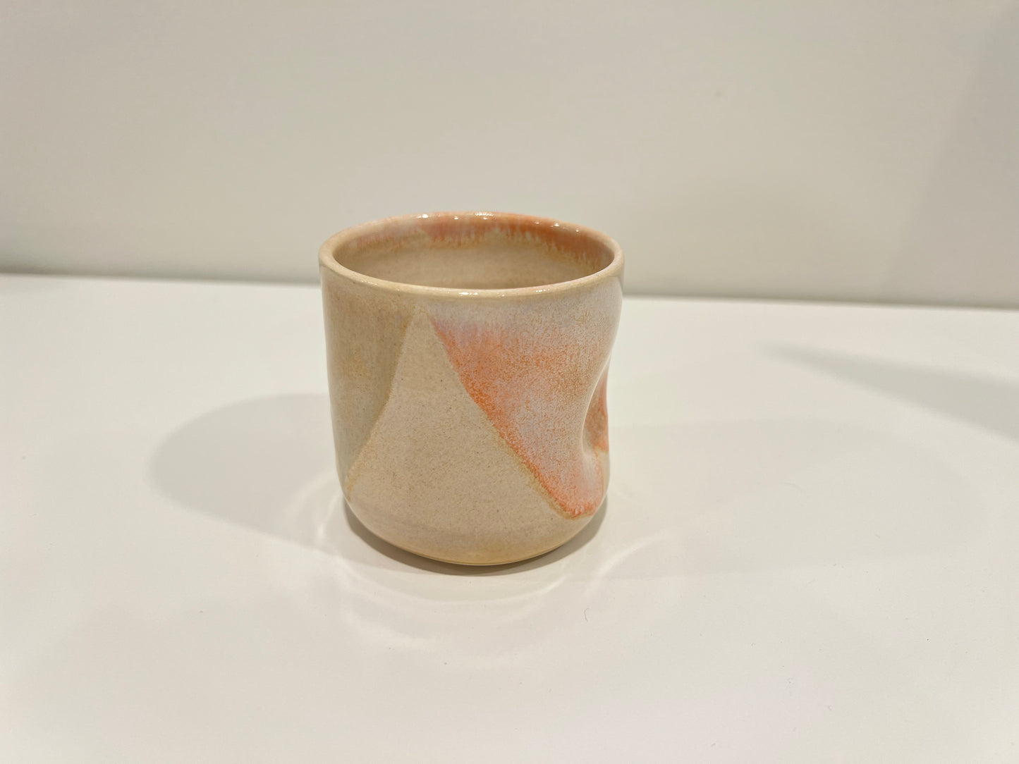 Thumbprint Tumbler - Peach and Cream #1
