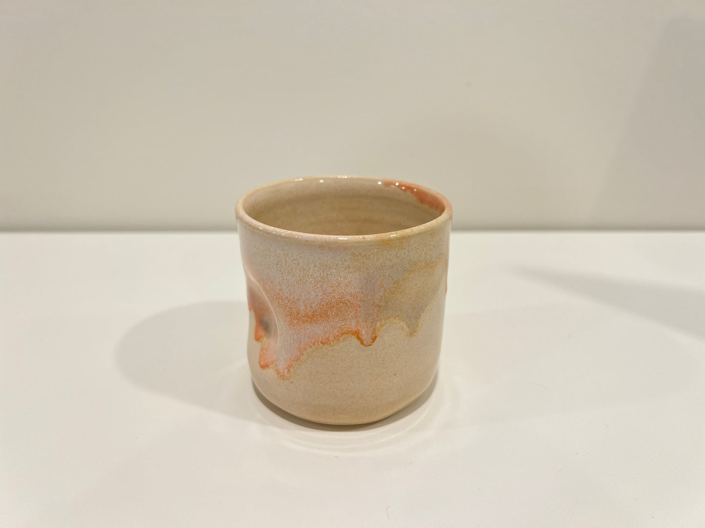 Thumbprint Tumbler - Peach and Cream #3