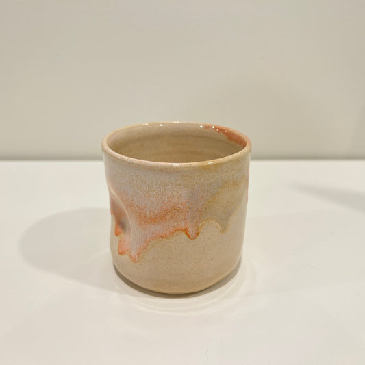 Thumbprint Tumbler - Peach and Cream #3