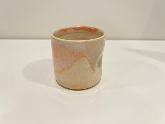 Thumbprint Tumbler - Peach and Cream #4