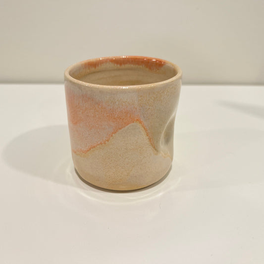 Thumbprint Tumbler - Peach and Cream #4