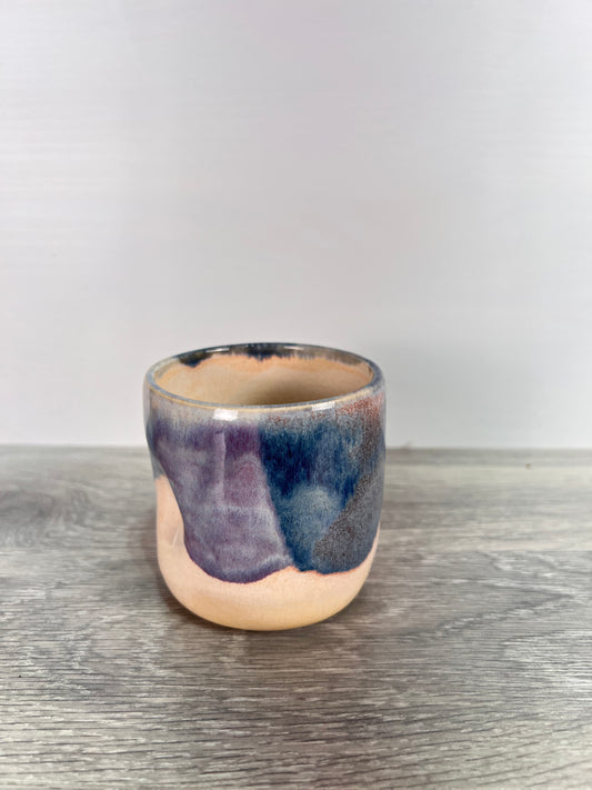 Thumbprint Tumbler - Blue and Cream #1
