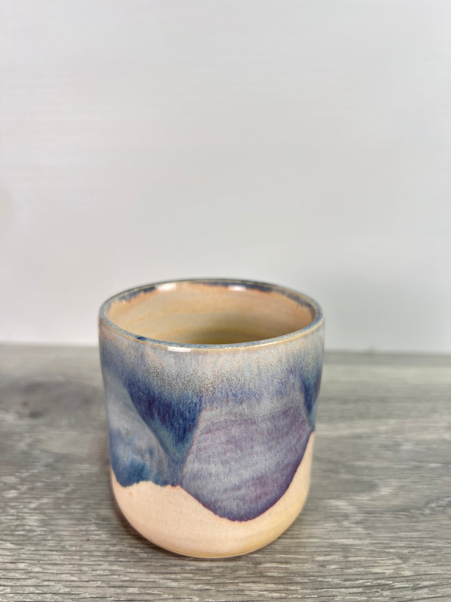 Thumbprint Tumbler - Blue and Cream #2