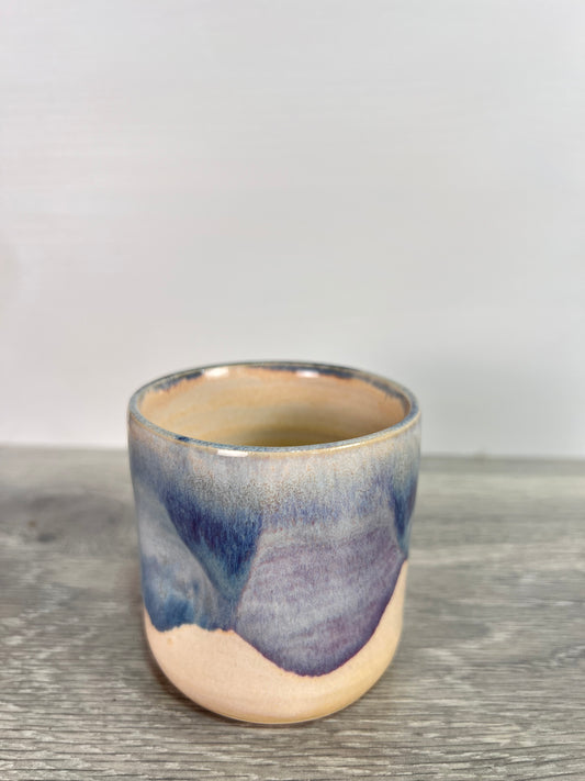 Thumbprint Tumbler - Blue and Cream #2