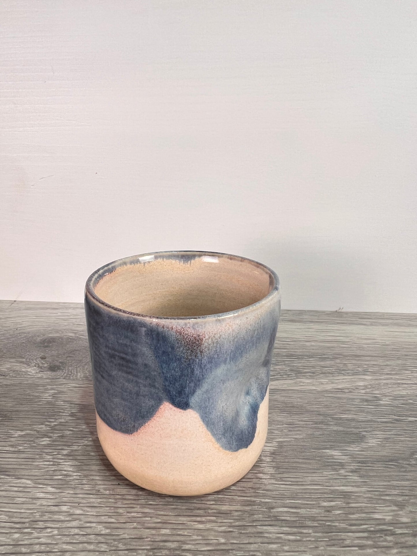 Thumbprint Tumbler - Blue and Cream #2