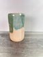 Tall Thumbprint Tumbler - Green and Cream #1