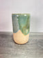 Tall Thumbprint Tumbler - Green and Cream #1