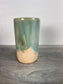 Tall Thumbprint Tumbler - Green and Cream #2